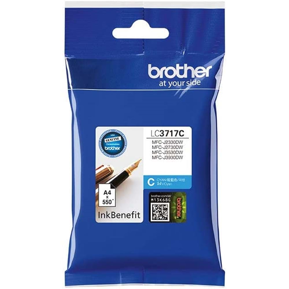 Brother LC3717C Cyan Mavi 550 Sayfa Kartuş MFC-J3930DW