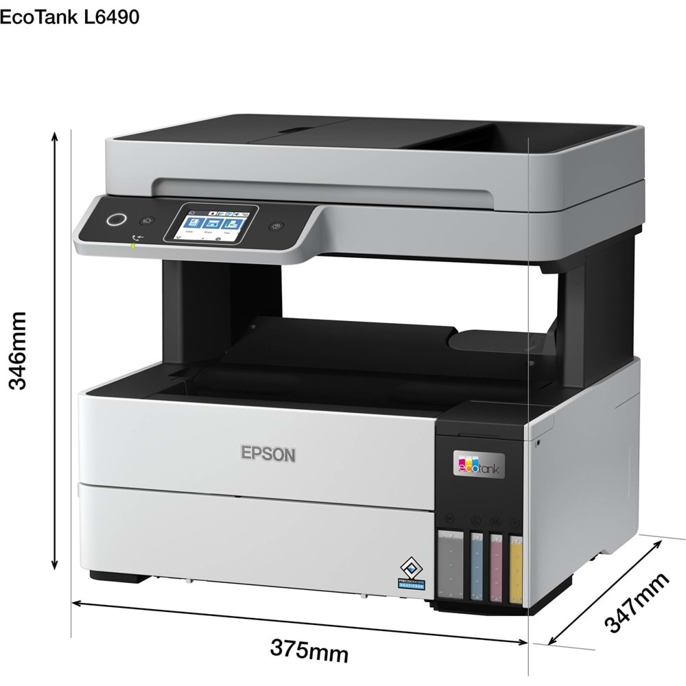 Epson EcoTank L6490 Yazıcı Tarayıcı Fotokopi Faks Wi-F Direct Inkjet Tanklı Yazıcı Beyaz