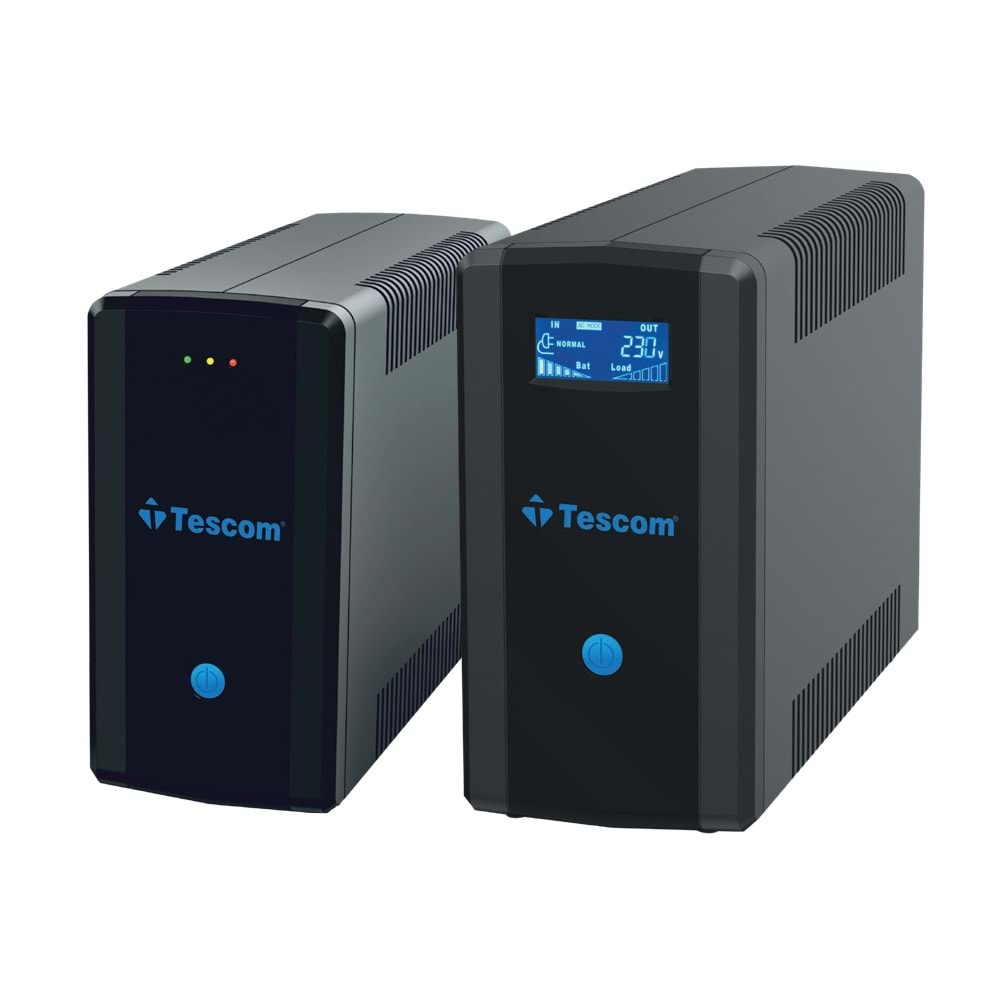 Tescom Leo+ 2200VA 2x 9AH 4/8dk LCD USB RJ45 Modem Koruma UPS Güç Kaynağı