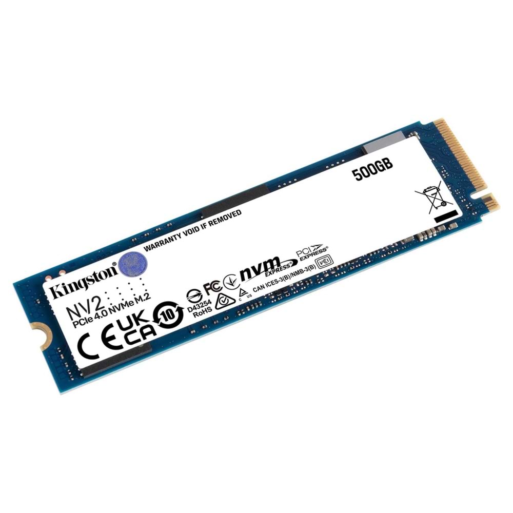 Kingston NV2 SNV2S/500G 500 GB 3500/2100 MB/S PCIe 4.0 NVMe M.2 SSD