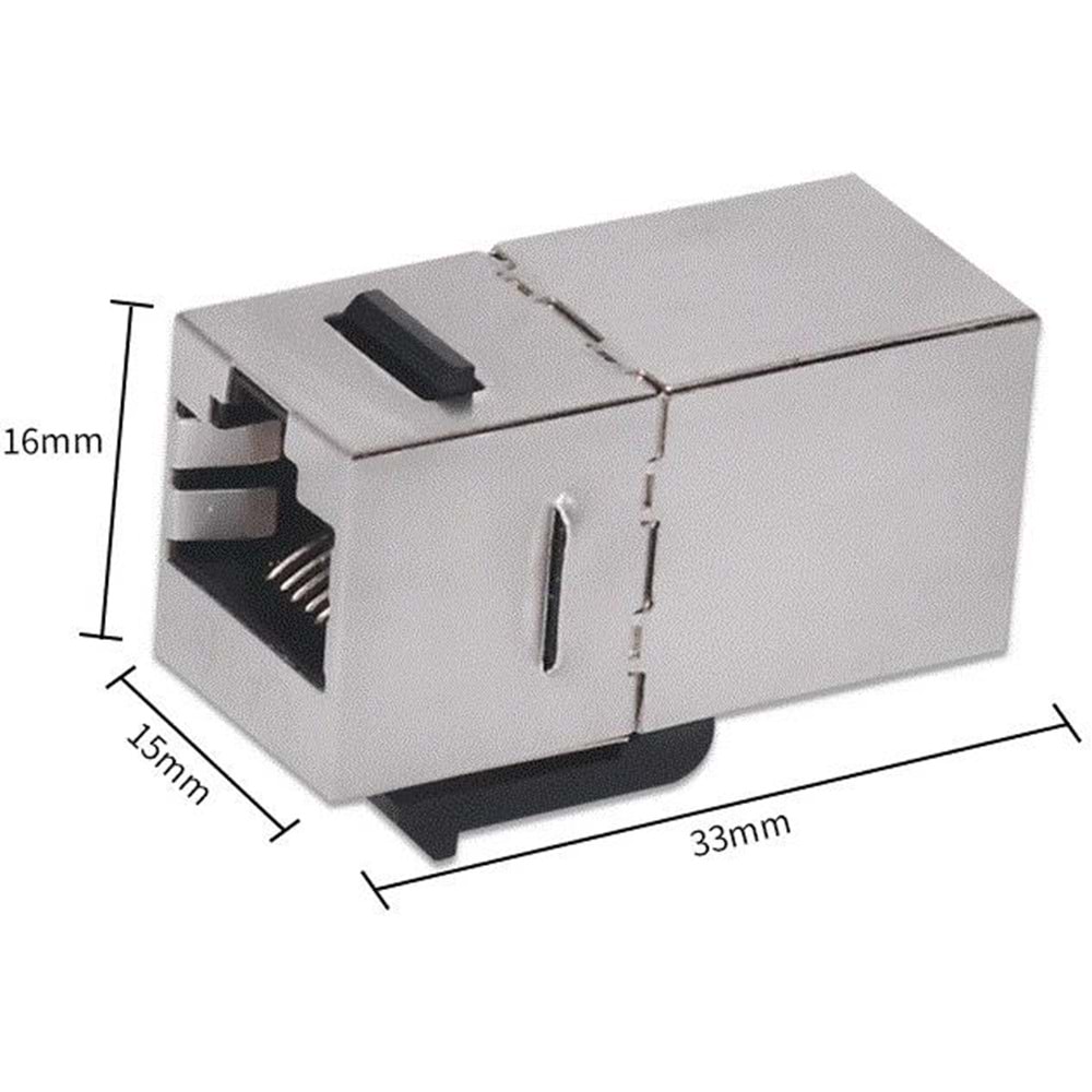 Cat6 Jack İnternet Kablo Birleştirici Rj45 Metal Dişi Dişi Ekleme Aparatı