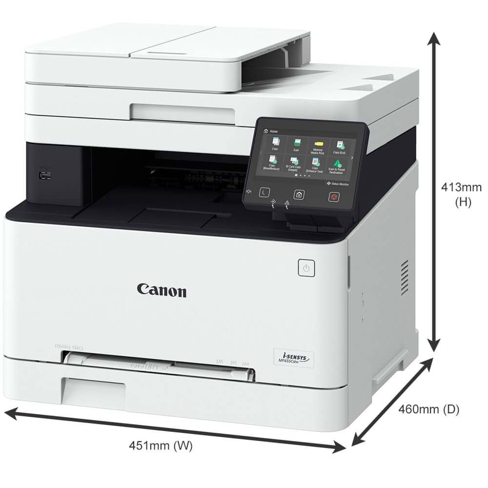 Canon MF655Cdw Wi-Fi + Tarayıcı + Fotokopi Çok Fonksiyonlu Renkli Lazer Yazıcı