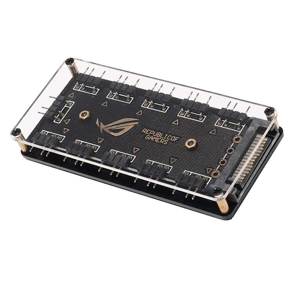 Argb Rgb Led 3 Pin 11 Port 5V Sata Power Güç Fan Çoklayıcı Şerit Hub Kablo Splitter