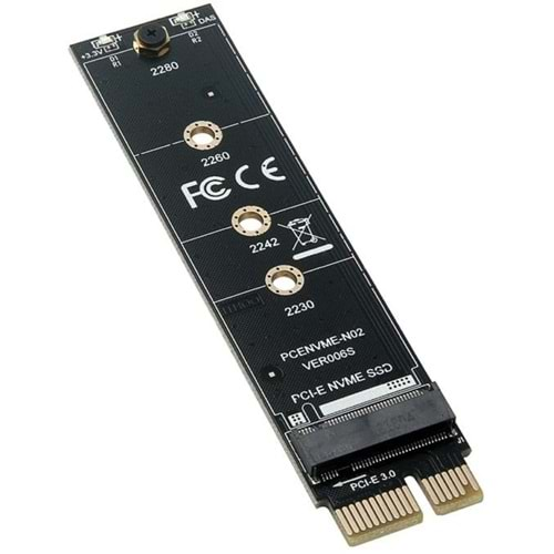 M.2 Nvme Ssd Ngff To Pcie 3.0 X1 Adaptör M Key Kart Çevirici Dönüştürücü