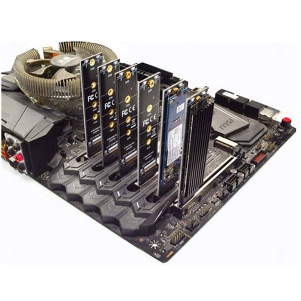 M.2 Nvme Ssd Ngff To Pcie 3.0 X1 Adaptör M Key Kart Çevirici Dönüştürücü