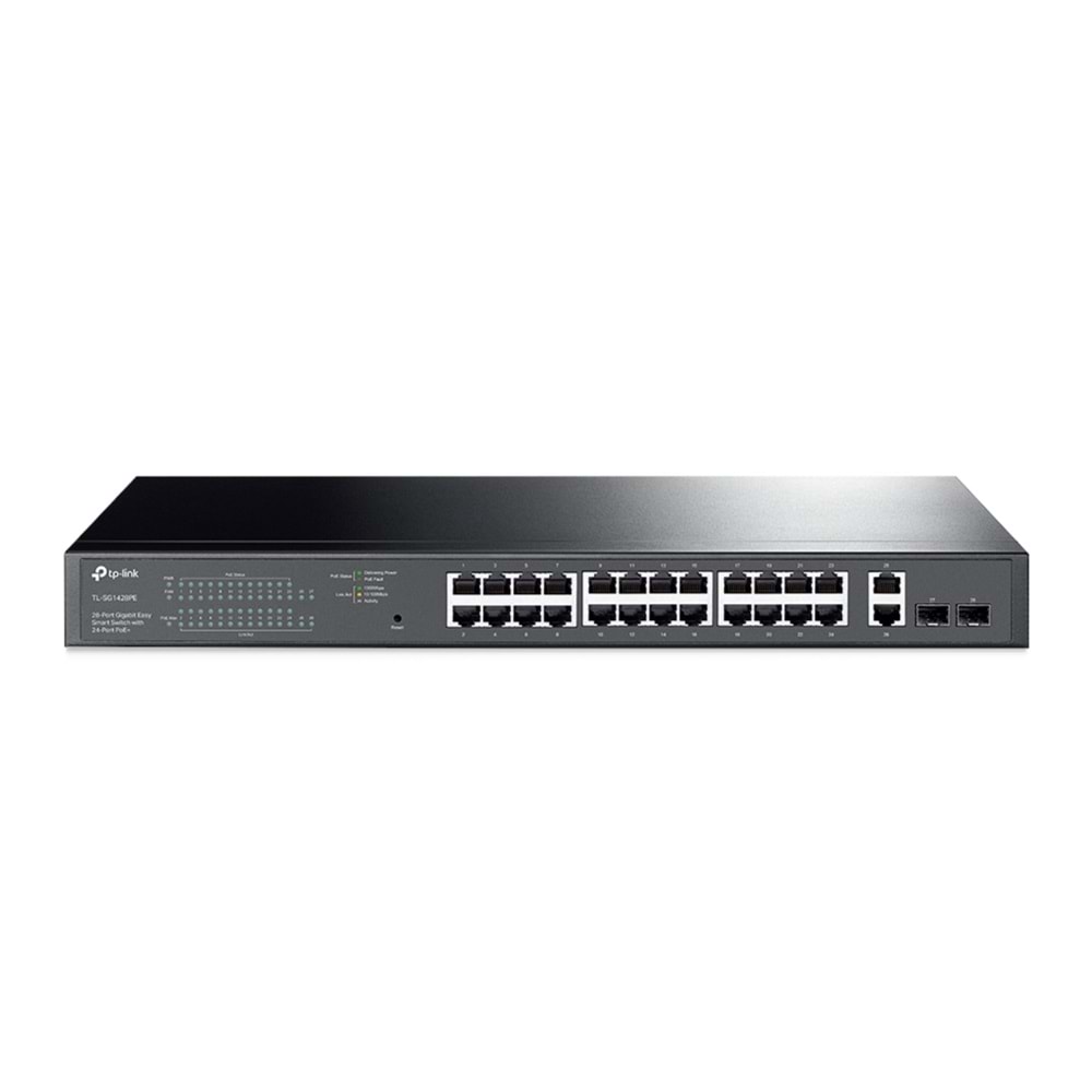 TP-Link TL-SG1428PE 28-Port Gigabit Easy Smart Switch 2-SFP 24-Port PoE+ (250W)
