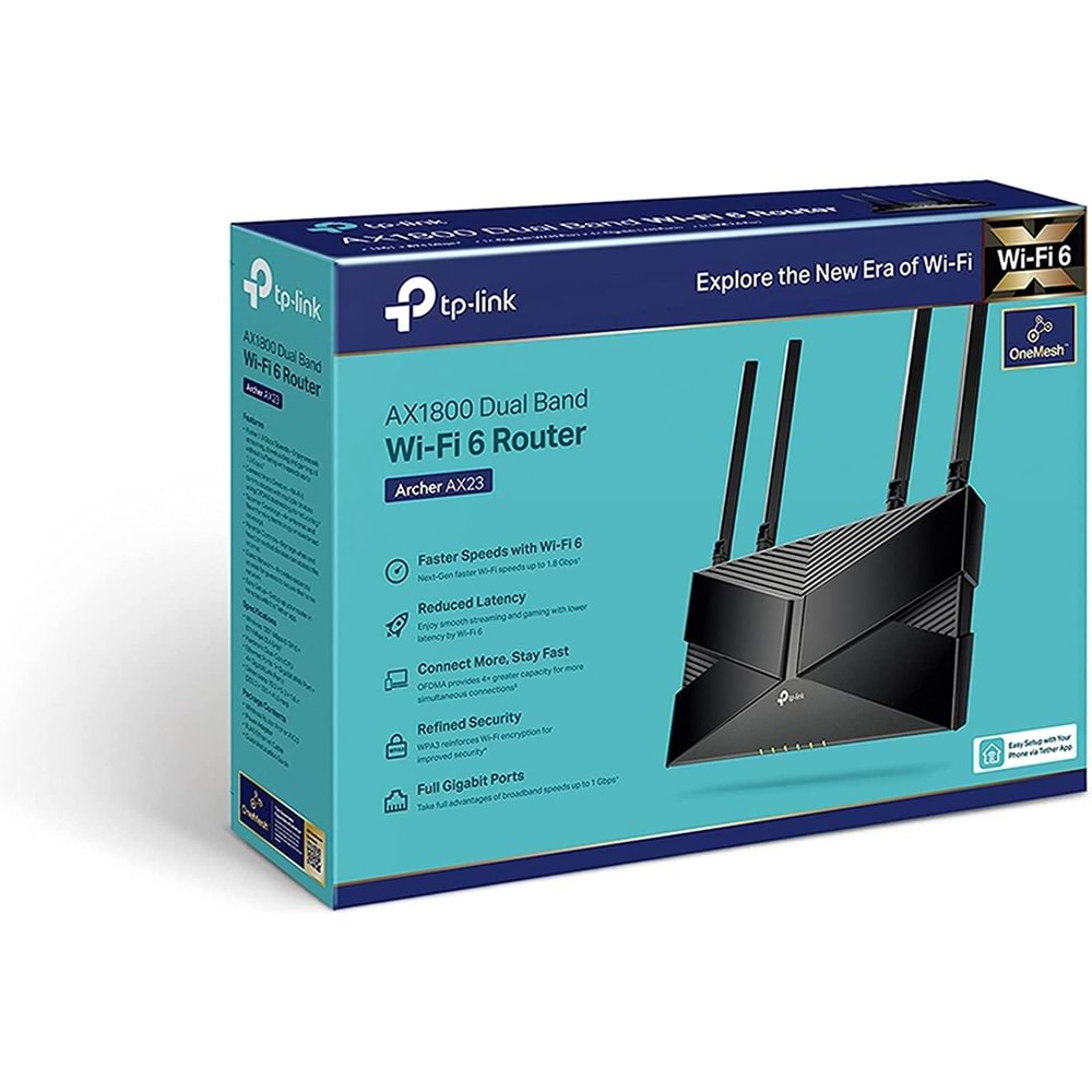 TP-Link Archer AX23, AX1800 Mbps Dual-Band Wi-Fi 6 Router