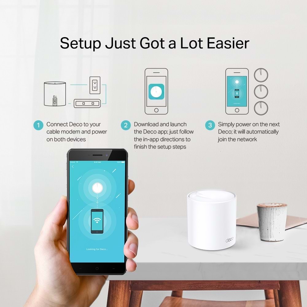 TP-Link Deco X20 AX1800 Mbps Tüm Ev Mesh Wi-Fi 6 Sistemi ( 2’li Paket )