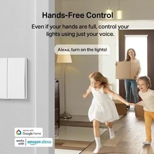 TP-Link Tapo S220 Akıllı Işık Anahtarı 2-Düğme 1-Yol