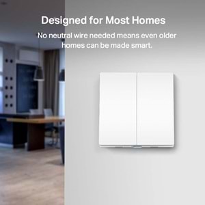 TP-Link Tapo S220 Akıllı Işık Anahtarı 2-Düğme 1-Yol