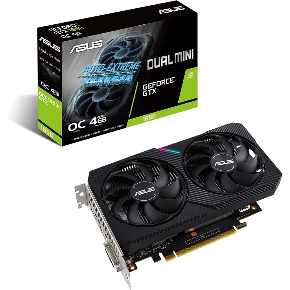 Asus NVIDIA GeForce GTX 1650 Dual V2 OC DUAL-GTX1650-O4GD6-P-V2 4 GB GDDR6 128 Bit Ekran Kartı