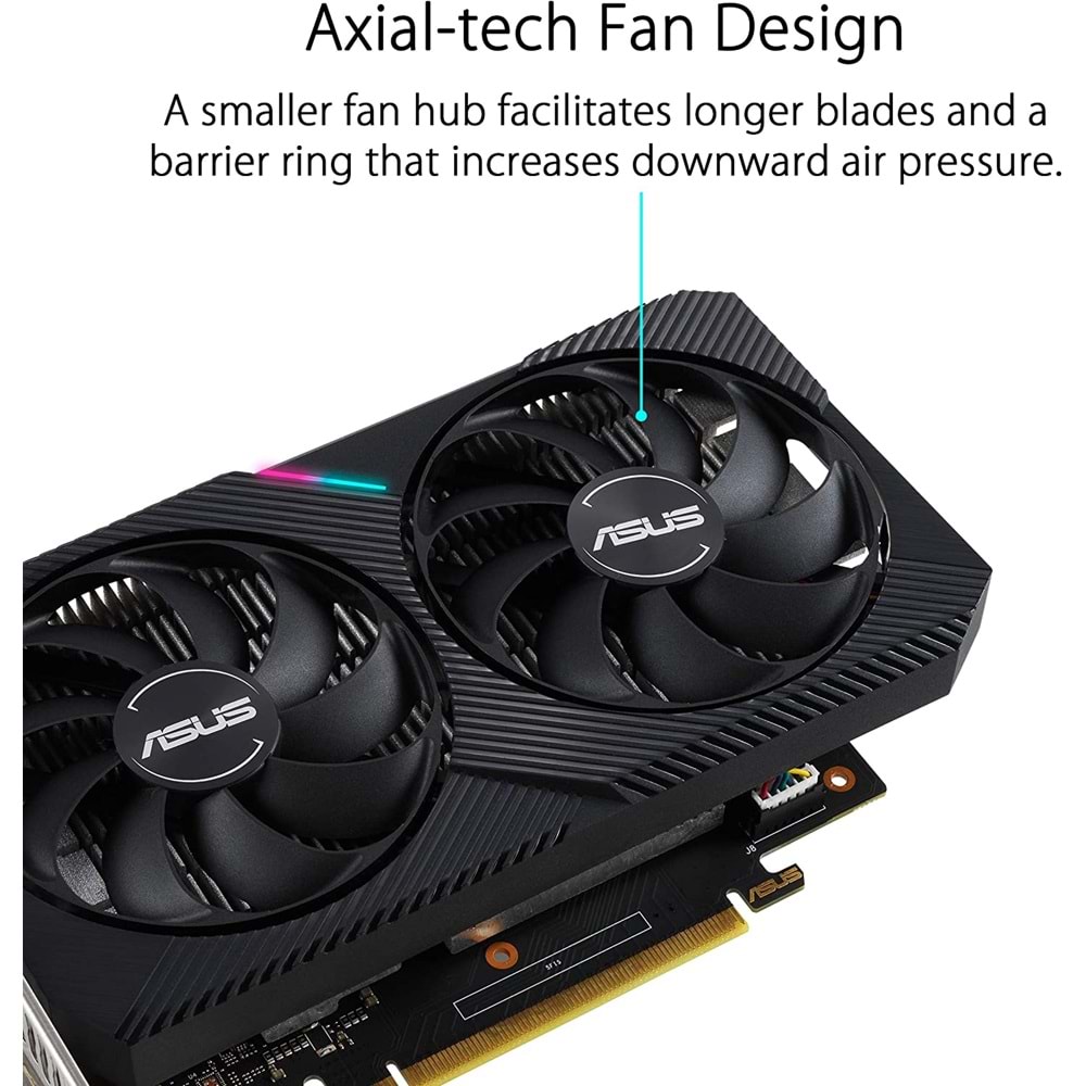 Asus NVIDIA GeForce GTX 1650 Dual V2 OC DUAL-GTX1650-O4GD6-P-V2 4 GB GDDR6 128 Bit Ekran Kartı