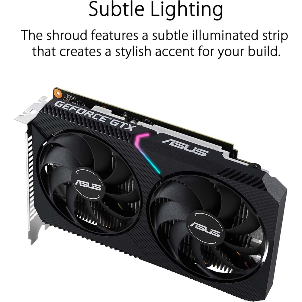 Asus NVIDIA GeForce GTX 1650 Dual V2 OC DUAL-GTX1650-O4GD6-P-V2 4 GB GDDR6 128 Bit Ekran Kartı