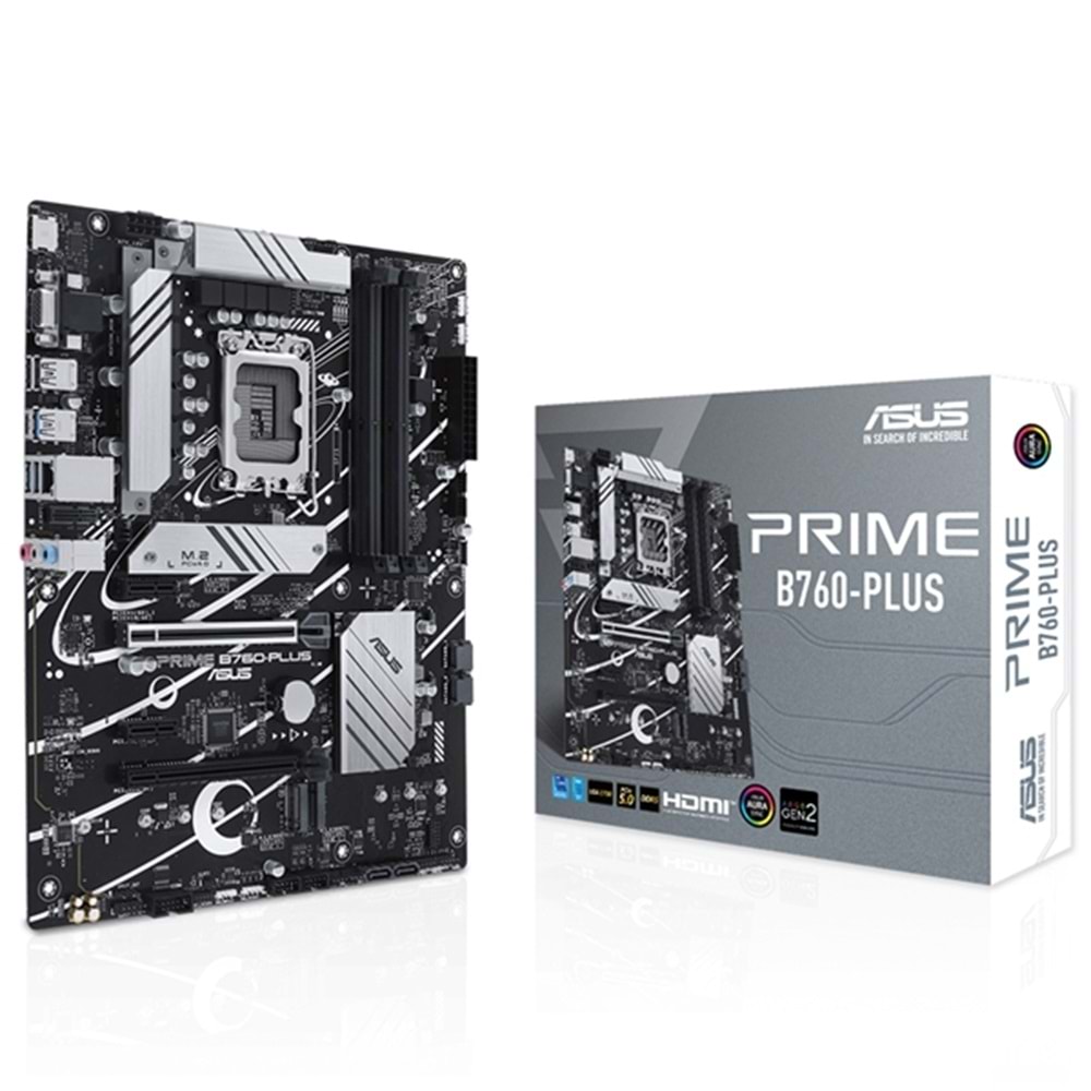 Asus Prime B760-Plus Intel B760 7200 MHz (OC) DDR5 Soket 1700 ATX Anakart