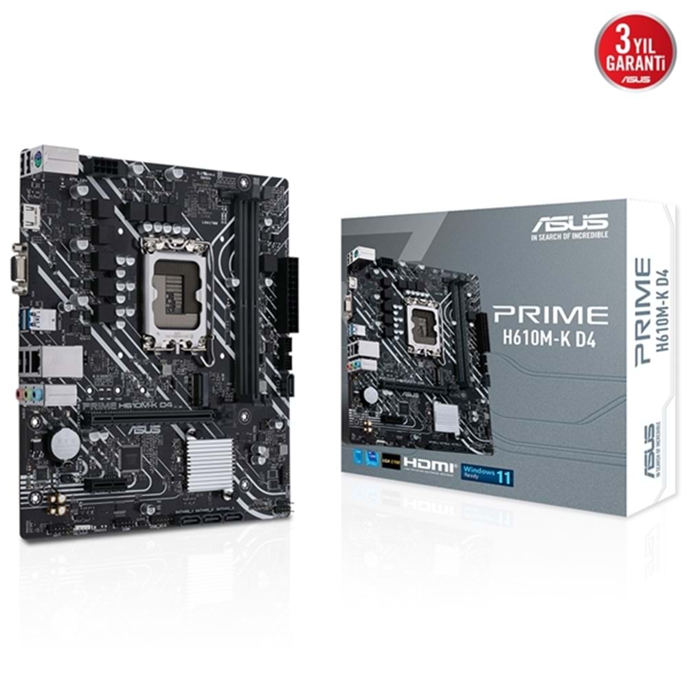 Asus Prime H610M-K D4 Intel H610 3200 MHz DDR4 Soket 1700 mATX Anakart