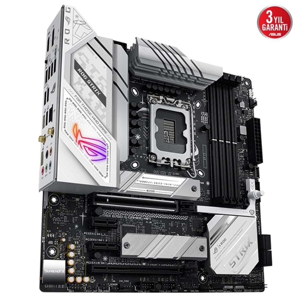 Asus ROG STRIX B760-G GAMING WIFI Intel B760 7800 MHz DDR5 LGA 1700 Micro ATX Anakart