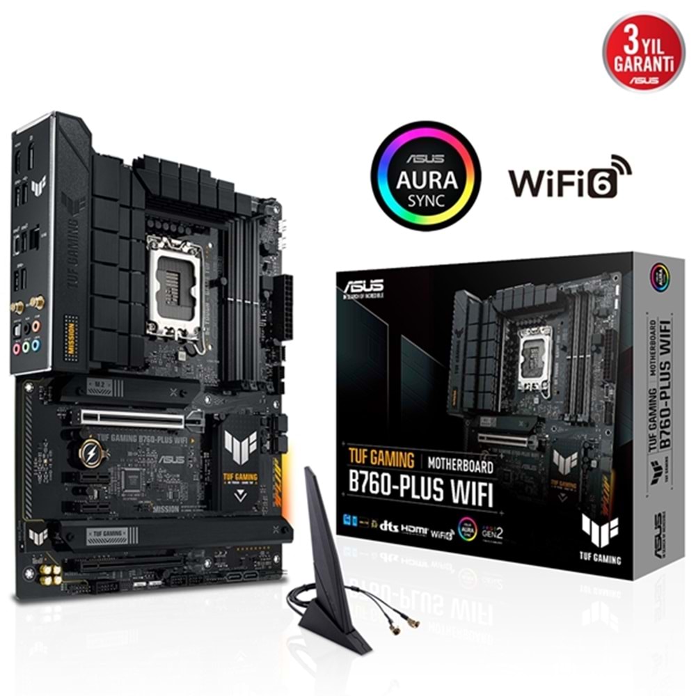Asus TUF Gaming B760-Plus Wifi DDR5 HDMI-DP PCIE 4.0 1700P ATX Anakart