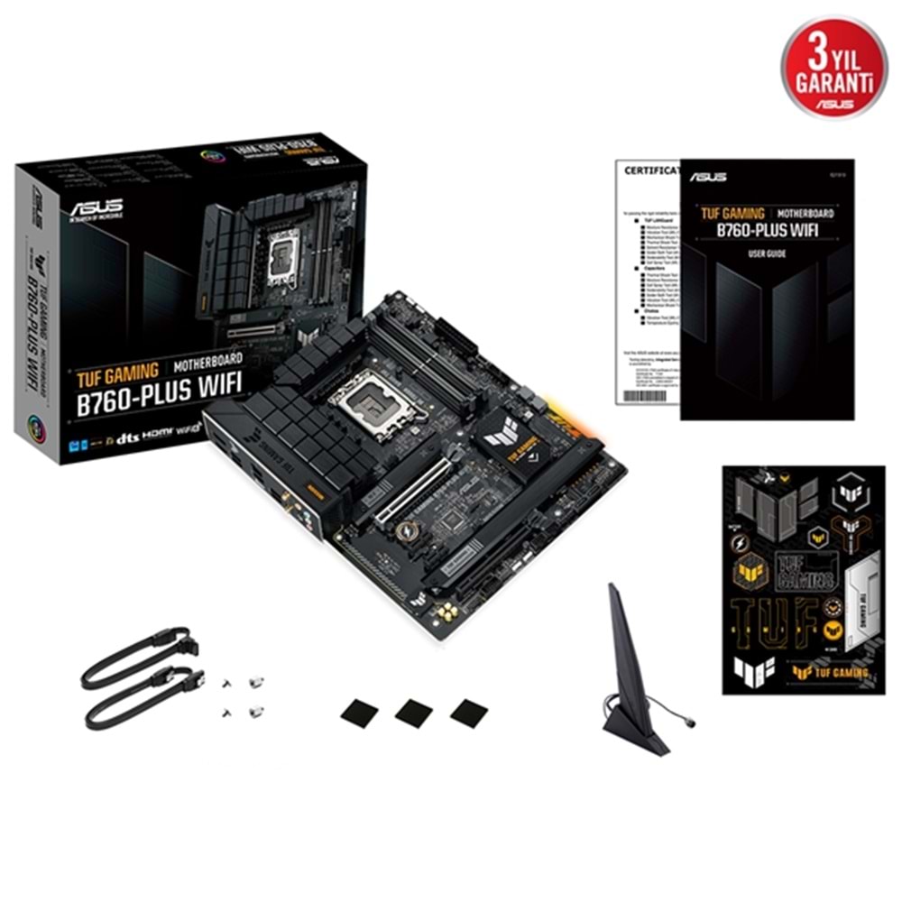 Asus TUF Gaming B760-Plus Wifi DDR5 HDMI-DP PCIE 4.0 1700P ATX Anakart