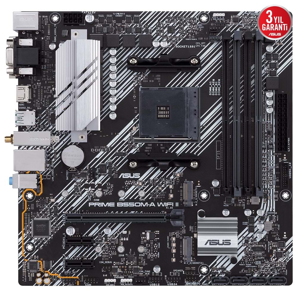 Asus PRIME B550M-A WIFI II AMD B550 4866 MHz (OC) DDR4 Soket AM4 mATX Anakart
