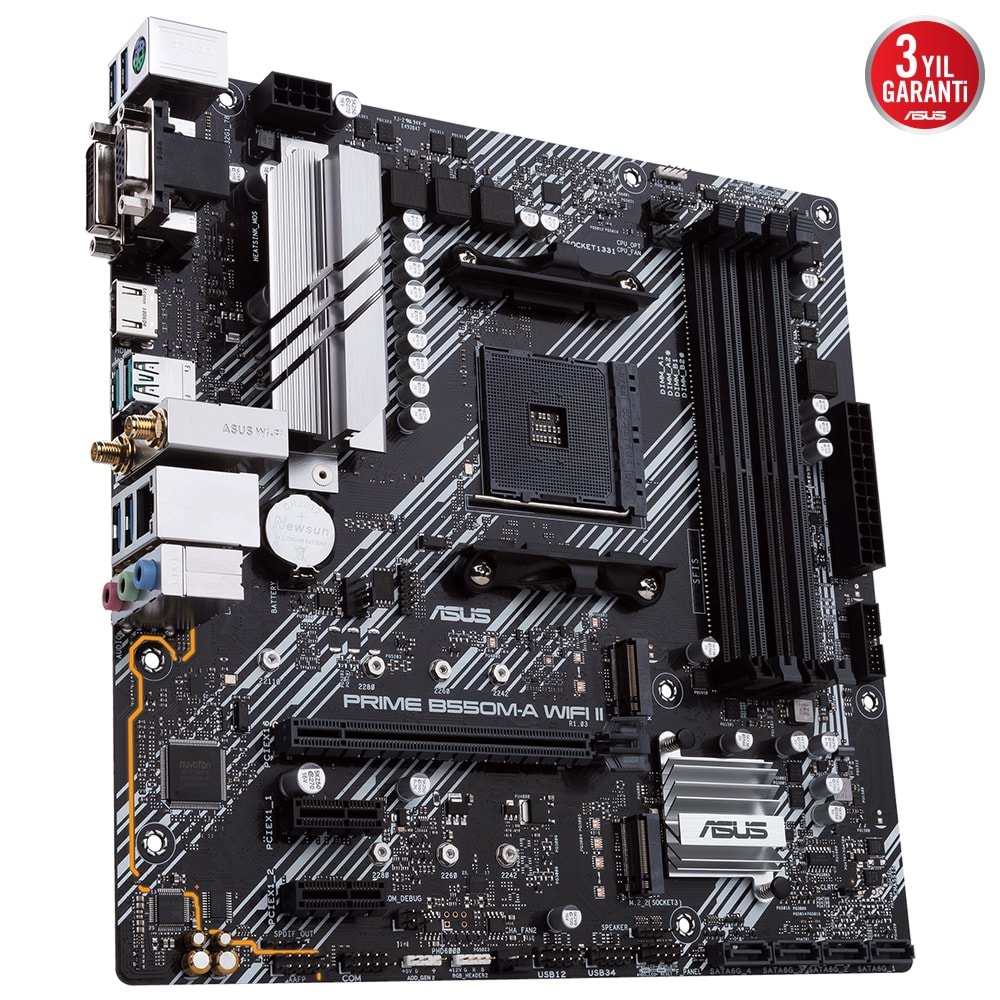 Asus PRIME B550M-A WIFI II AMD B550 4866 MHz (OC) DDR4 Soket AM4 mATX Anakart