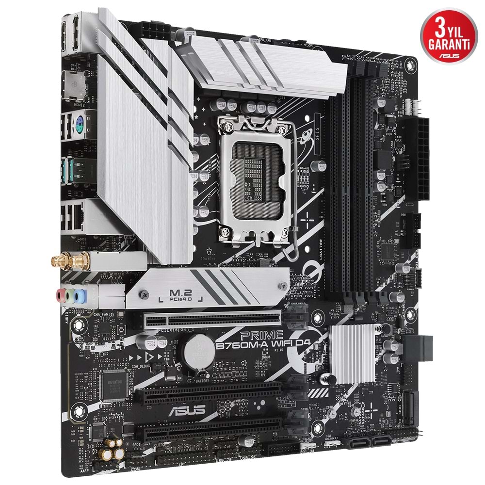 Asus Prime B760M-A WIFI D4 Intel B760 5333 MHz (OC) DDR4 Soket 1700 mATX Anakart