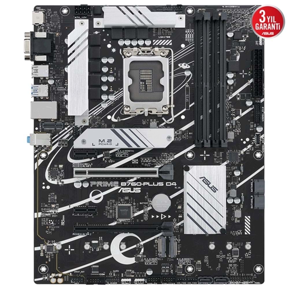 Asus Prime B760-PLUS D4 Intel B760 5066 MHz (OC) DDR4 Soket 1700 ATX Anakart