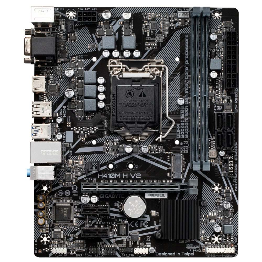 Gigabyte H410M H V2 Intel H410 2933 MHz DDR4 Soket 1200 mATX Anakart