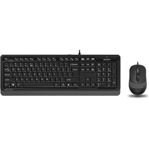 A4Tech F1010 Usb Kablolu Q Klavye Mouse Seti Gri
