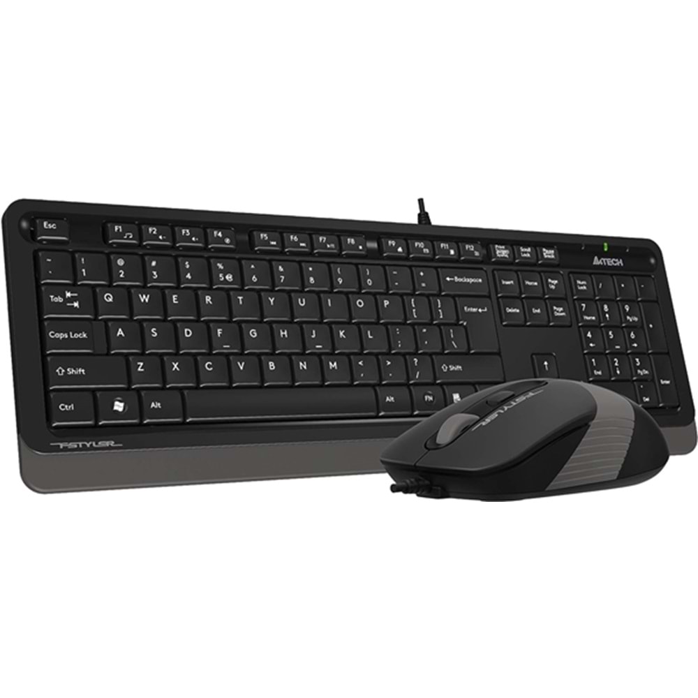A4Tech F1010 Usb Kablolu Q Klavye Mouse Seti Gri