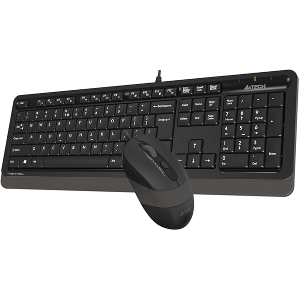 A4Tech F1010 Usb Kablolu Q Klavye Mouse Seti Gri