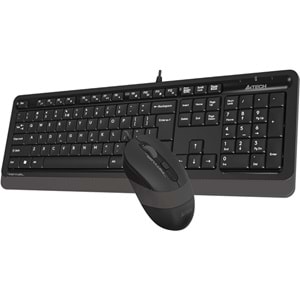 A4Tech F1010 Usb Kablolu Q Klavye Mouse Seti Gri