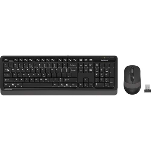 A4 Tech FG1010 2.4G Q Türkçe FN-Multimedya Klavye+Optik 2000DPI Mouse Siyah/Gri Kablosuz Set