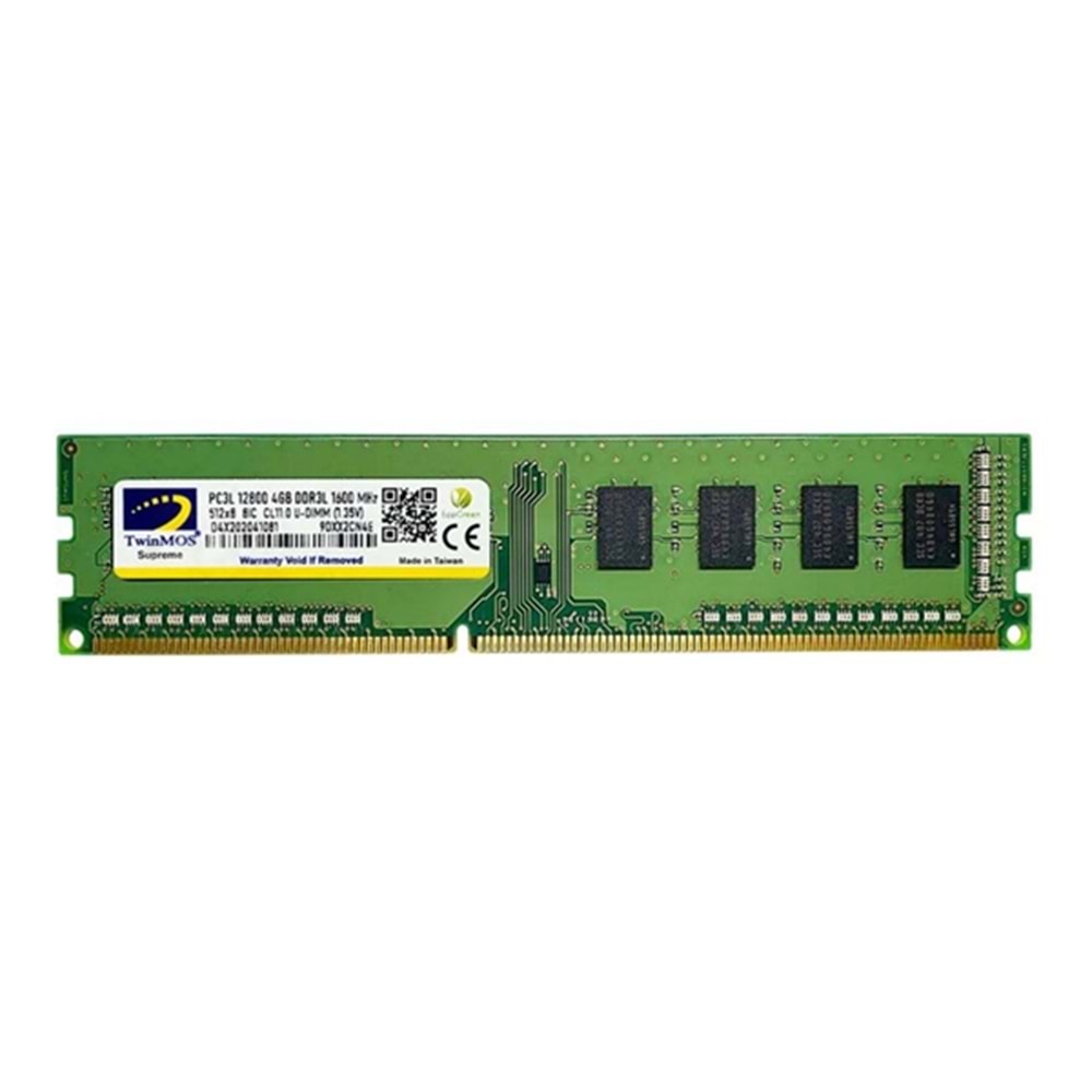 Twinmos MDD3L4GB1600D 4 GB DDR3 1600 MHz CL11 Ram