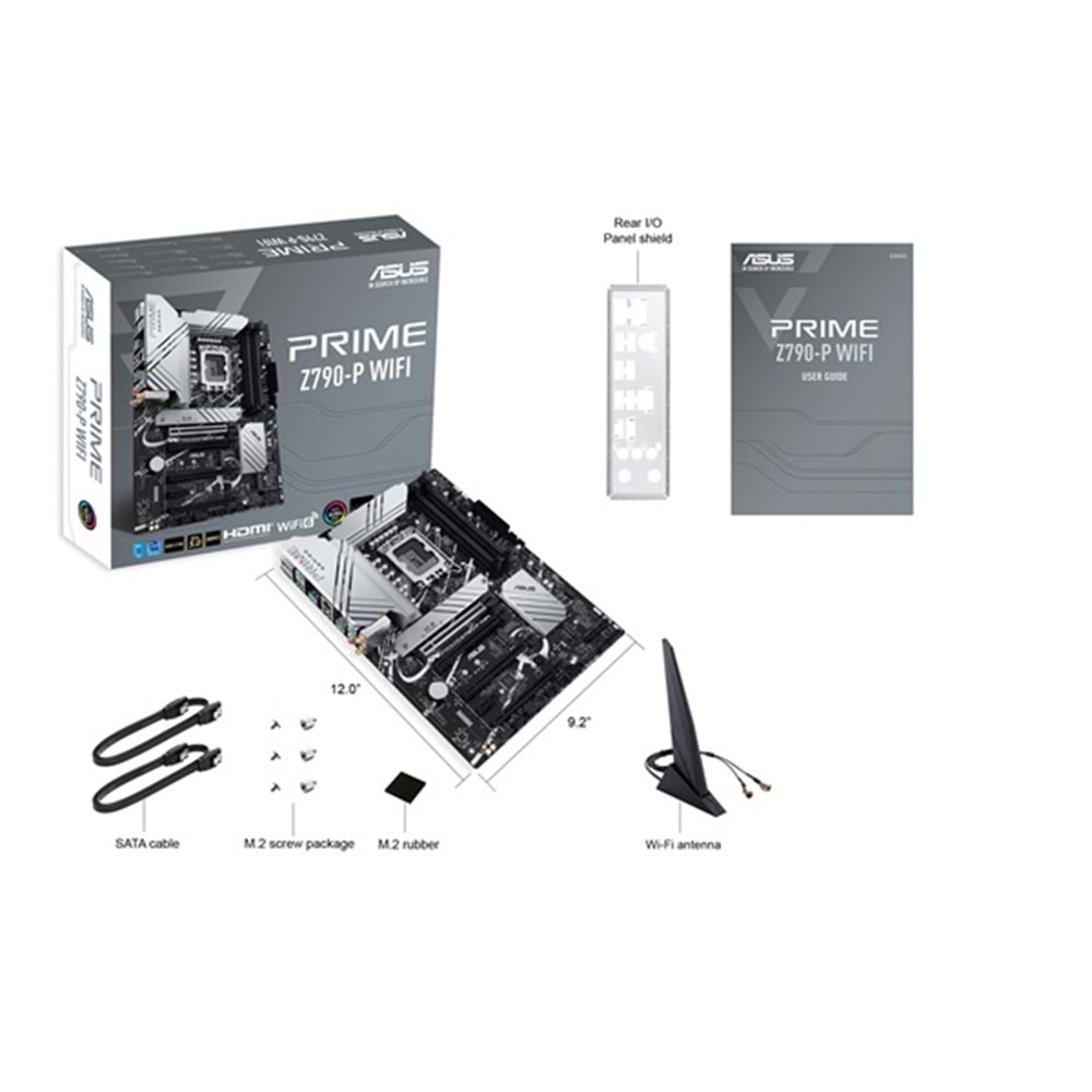 Asus PRIME Z790-P WIFI Intel Z790 7200 MHz (OC) DDR5 Soket 1700 ATX Anakart