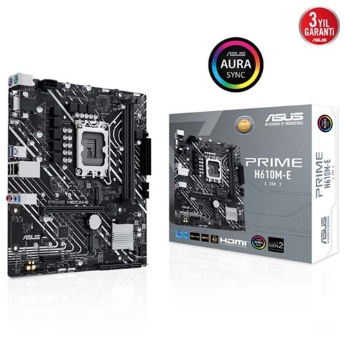 Asus Prime H610M-E-CSM Intel H610 5600 MHz DDR5 Soket 1700 mATX Anakart