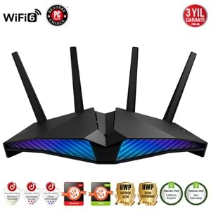 Asus DSL-AX82U Wi-Fi6 ADSL/VDSL DualBand Wi-Fi VPN 4 x Anten 4G 4x GigabitPort Firewall VPN Modem Router