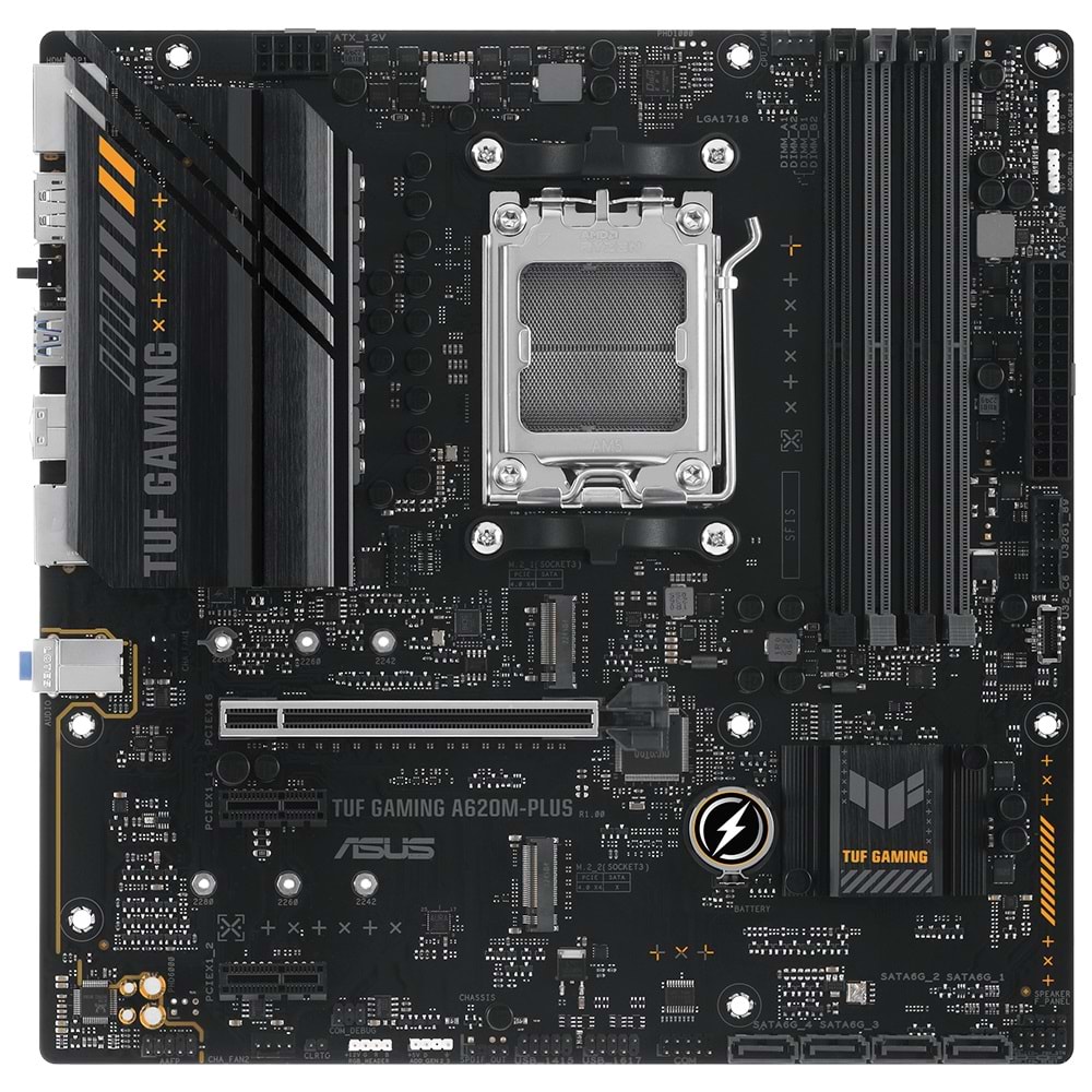 Asus TUF Gaming A620M-Plus AMD A620 6400 MHz (OC) DDR5 Soket AM5 mATX Anakart
