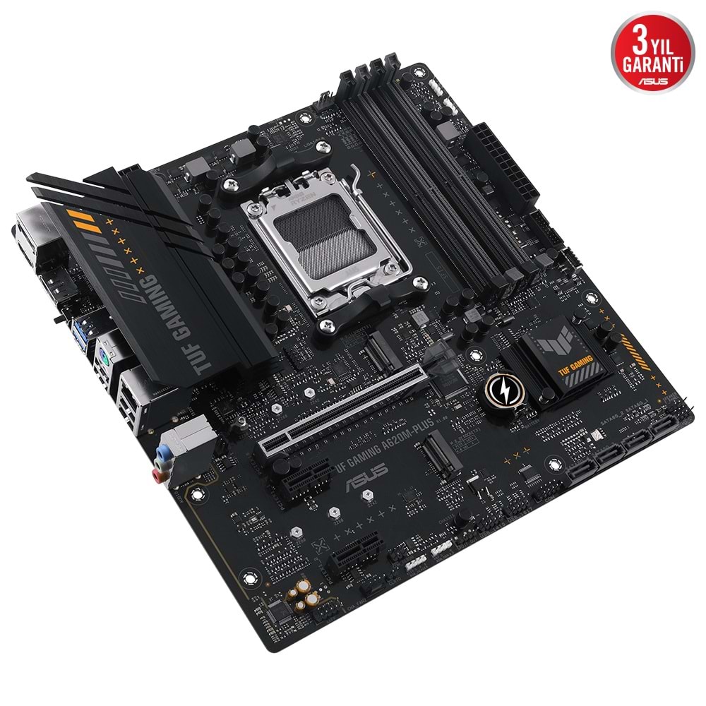 Asus TUF Gaming A620M-Plus AMD A620 6400 MHz (OC) DDR5 Soket AM5 mATX Anakart