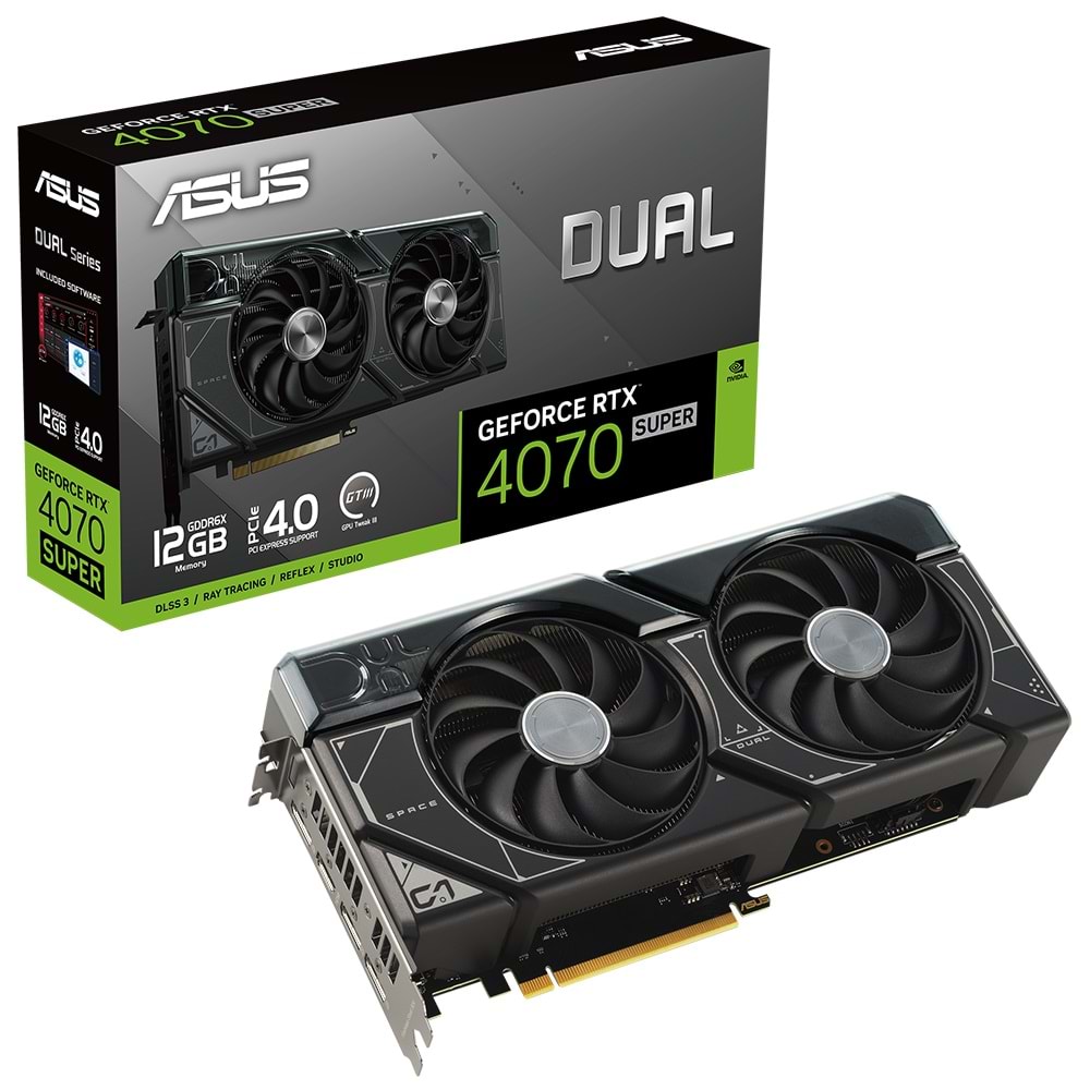 Asus DUAL-RTX4070S-12G RTX 4070 S 12 GB GDDR6X 192B Gaming Ekran Kartı