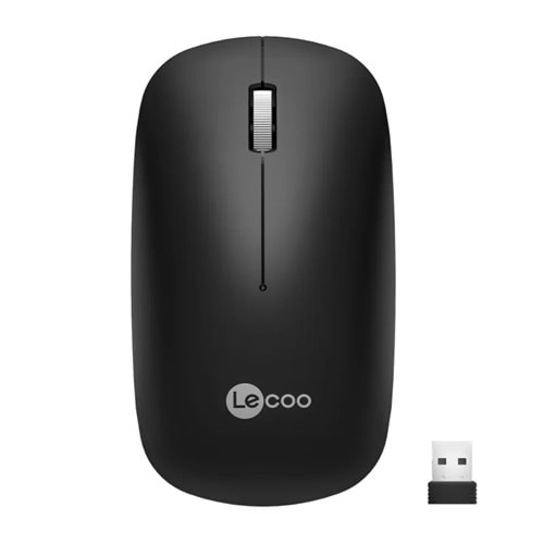 Lenovo Lecoo WS214 Kablosuz 1200DPI 3 Tuşlu Optik Mouse Siyah