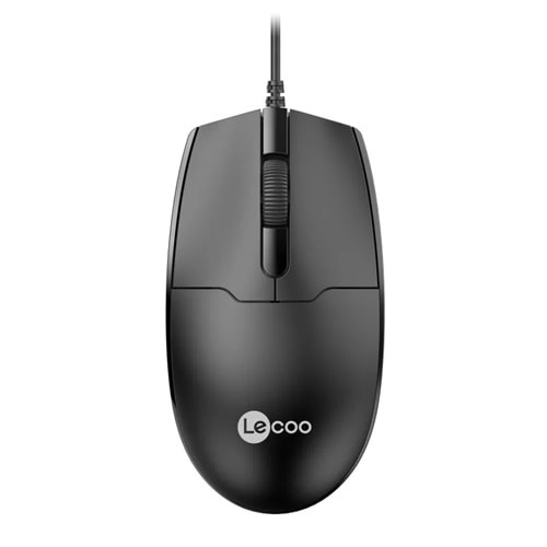 Lenovo Lecoo MS101 USB Kablolu 1200 DPI Optik Mouse Siyah