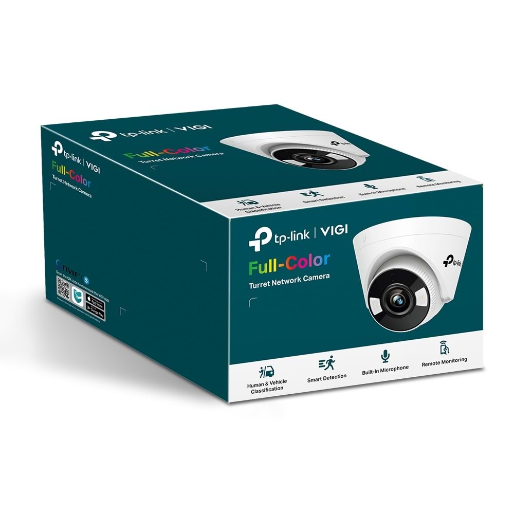 TP-Link VIGI C440 V2 4mm 4MP Full-Color Dome IP Kamera Çift Yönlü Ses, Koridor Modu