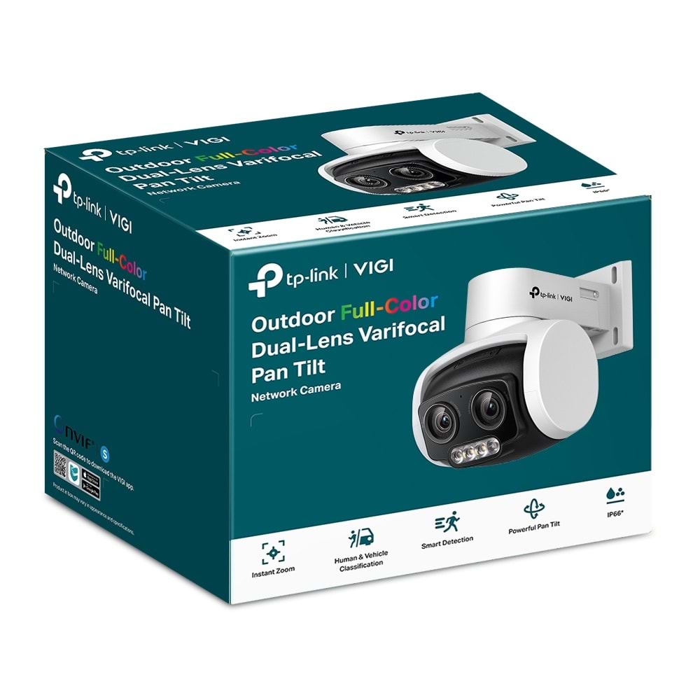 VIGI C540V V1 4MP Full-Color Dual-Lens PTZ Wi-Fi Güvenlik Kamerası (Çift Yönlü Ses, 3x Zoom)