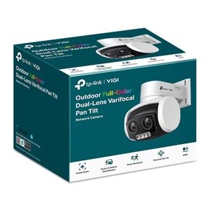 VIGI C540V V1 4MP Full-Color Dual-Lens PTZ Wi-Fi Güvenlik Kamerası (Çift Yönlü Ses, 3x Zoom)