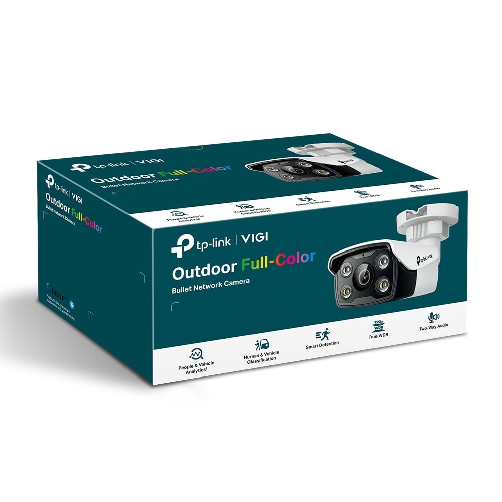 TP-Link VIGI C350 4mm 5MP Full-Color Bullet IP Kamera (İki Yönlü Ses, Aktif Savunma)