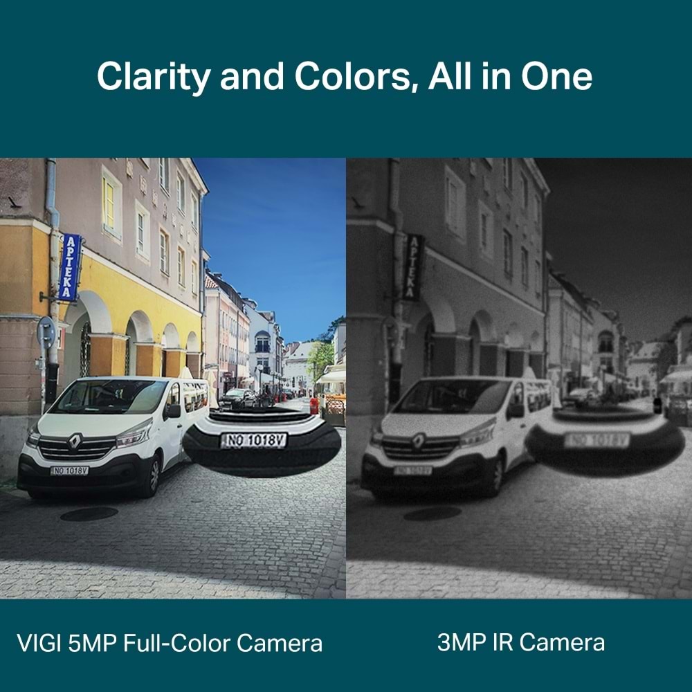 TP-Link VIGI C350 4mm 5MP Full-Color Bullet IP Kamera (İki Yönlü Ses, Aktif Savunma)