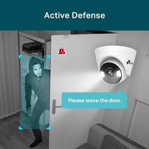 TP-Link VIGI C450 2.8mm 5MP Full-Color Dome IP Kamera (İki Yönlü Ses, Koridor Modu)