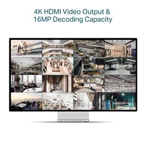 TP-Link VIGI NVR2016H V2 16 Kanal ONVIF NVR Kayıt Cihazı H.265+ 4K