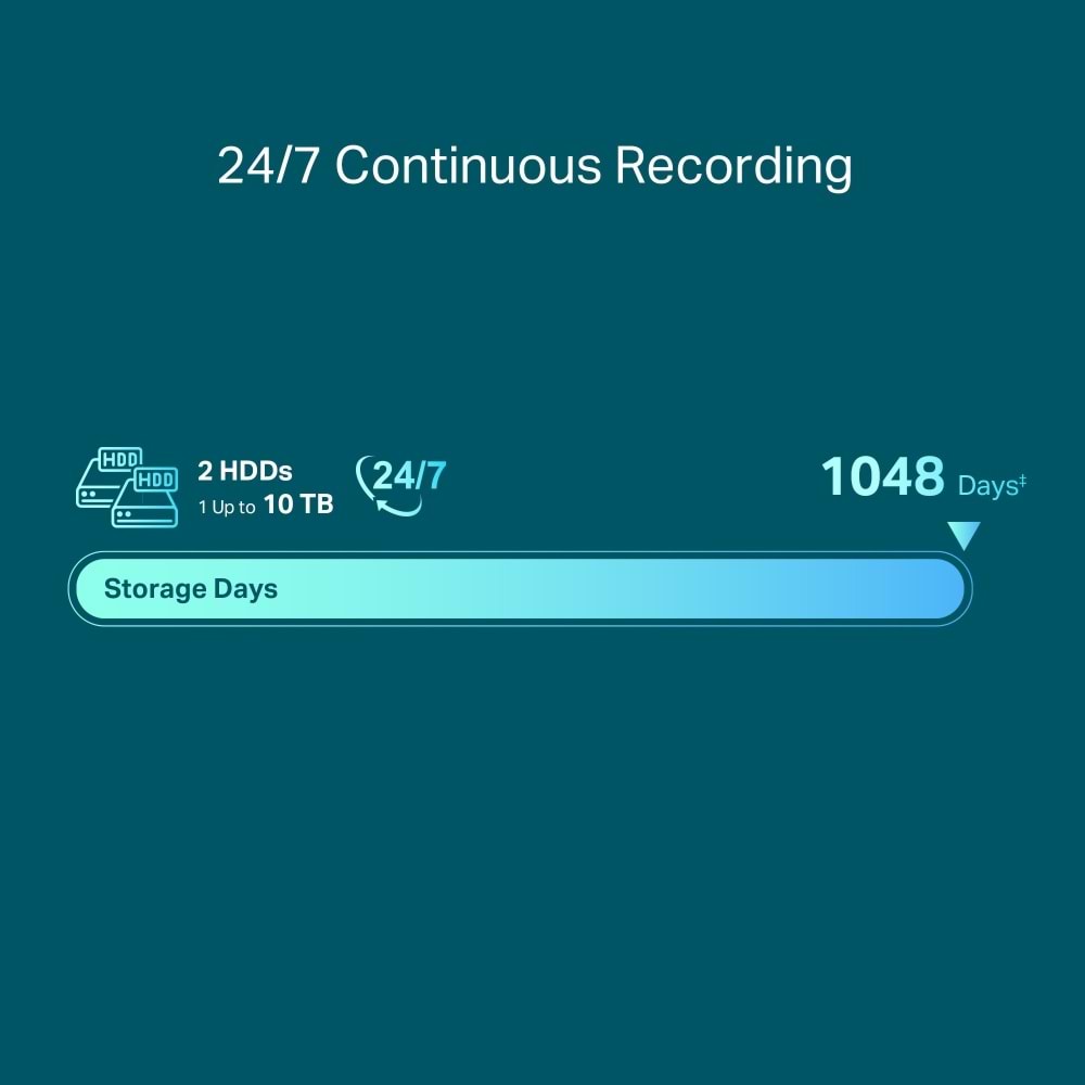 TP-Link VIGI NVR2016H V2 16 Kanal ONVIF NVR Kayıt Cihazı H.265+ 4K