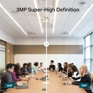 TP-Link VIGI C230I Mini 2.8mm 3MP IR Mini Dome IP Kamera (1/2.8